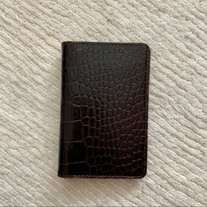 Graphic Image Crocodile Embossed Leather Notebook